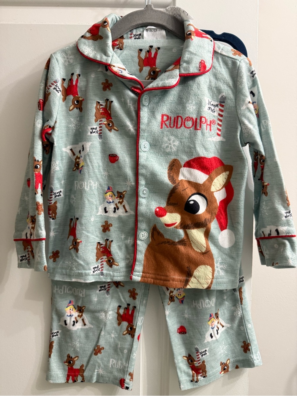 Rudolph Light Green Kids’ Pajama Set